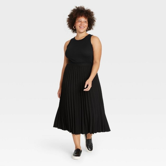 Women's Ribbed Tank Top - A New Day Black - Picture 1 of 3